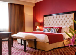 Picture of our spacious king bed.