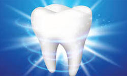 Illustration of a tooth depicting a holistic oxygen treatment.
